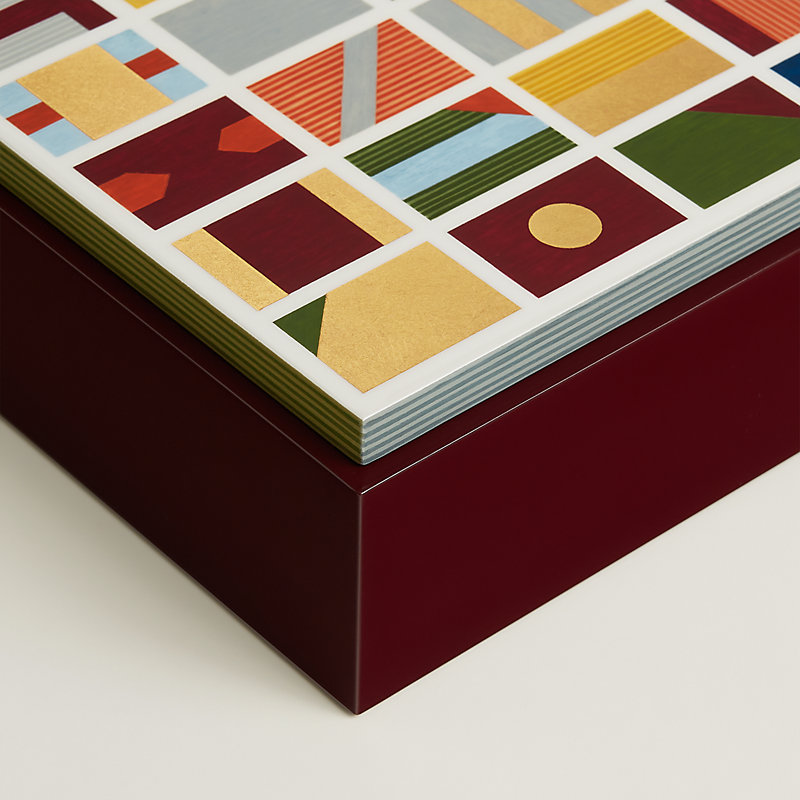 Theoreme Hippique Graphique box, large model - Red | Hermès USA